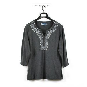 NEW Karen Scott Women's Plus Size 3/4 Sleeve Shirt